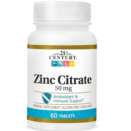 زینک سیترات سنتری 50 میلی گرم 60 عدد 21st Century Zinc Citrate