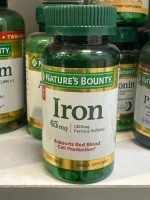 قرص آهن نیچرز بونتی 65 میلی گرم 100 عدد Nature’s Bounty Iron - تصویر 2